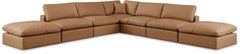 Comfy - 7 Piece Faux Leather Modular Corner Sectional