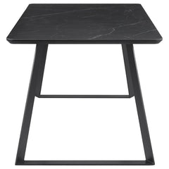 Smith - Rectangular Ceramic Top Dining Table - Black