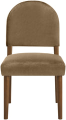 Varinelle - Velvet Dining Chair (Set of 2) - Walnut Frame