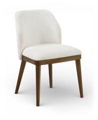 Valeo - Linen Textured Fabric Upholstered Dining Chair (Set of 2) - Painted Brown Base