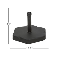 Umbrella Base With Hexagonal Shape - Black