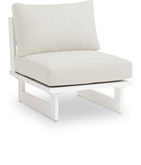 Maldives - Water Resistant Outdoor Patio Armless Chair With White Frame