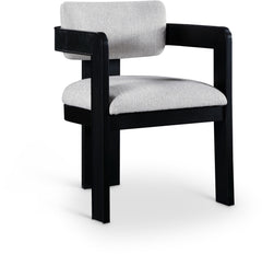 Sacha - Linen Dining Chair With Black Base (Set of 2)