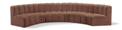 Arc - Faux Leather 6 Piece U-Shaped Modular Sofa