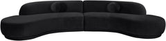 Avra - 146" Velvet Performance Fabric Upholstered Sectional