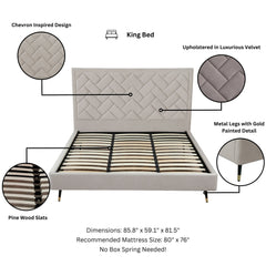 Crosby - Bed With Upholstered Headboard And Slats