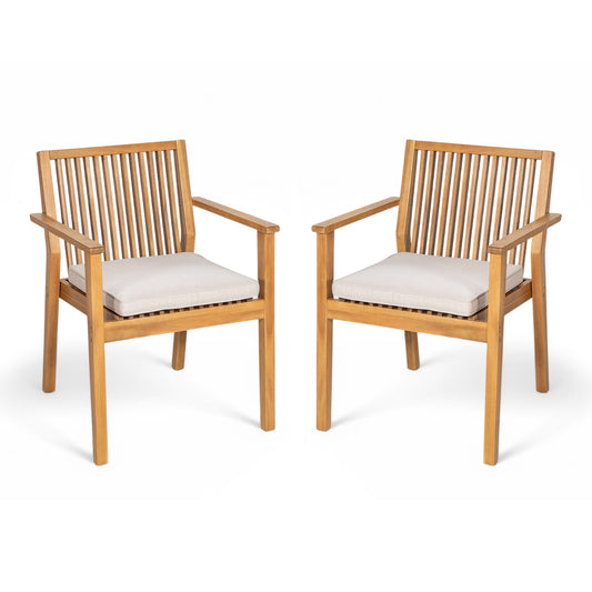 Patio Dining Chair, Comfortable Waterproof Seating (Set of 2)