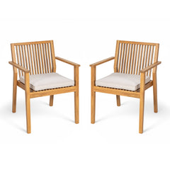 Patio Dining Chair, Comfortable Waterproof Seating (Set of 2)