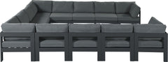 Nizuc - Outdoor Patio 12 Piece Modular Sectional With Gray Frame