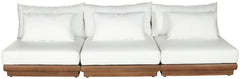 Mirella - 3 Piece Water Resistant Fabric Upholstered Outdoor Patio Modular Sofa