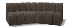 Arc - Boucle Fabric 3 Piece Modular Corner Sofa