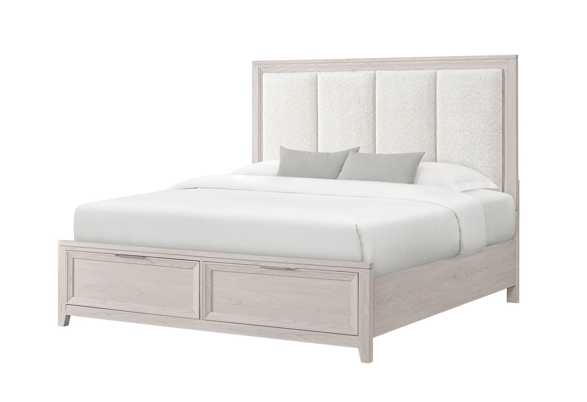 Mariah - 5 Piece King Bedroom Set (Bed, Dresser & Mirror, Nightstand, Chest) - Beige