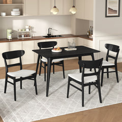 5 Piece Dining Set, 1 Table And 4 Upholstered Chairs