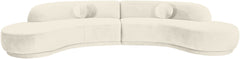 Avra - 146" Velvet Performance Fabric Upholstered Sectional