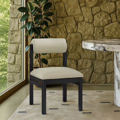 Roundhill - Faux Leather Dining Chair (Set of 2) - Black Frame