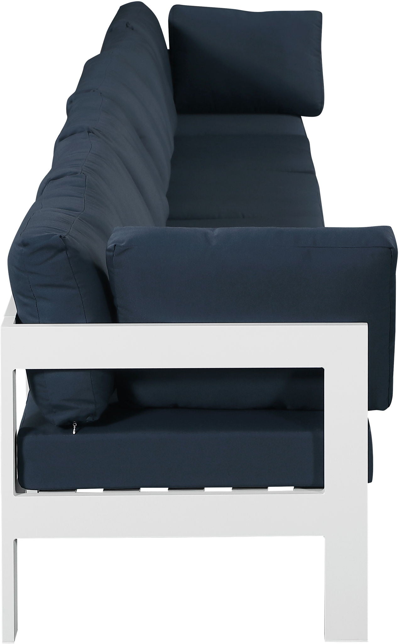 Nizuc - Outdoor Patio 6 Seat Modular Sofa With White Frame