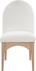 Waldorf - Chenille Dining Side Chair With Natural Legs