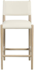 Andie - Vegan Leather Upholstered Counter Stool - Natural Base