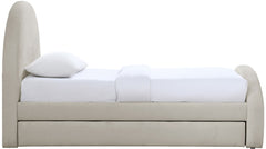 Andaz - Chenille Fabric Upholstered Trundle Bed