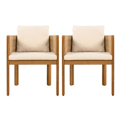 Outdoor Dining Chairs With Rope Handles (Set of 2)