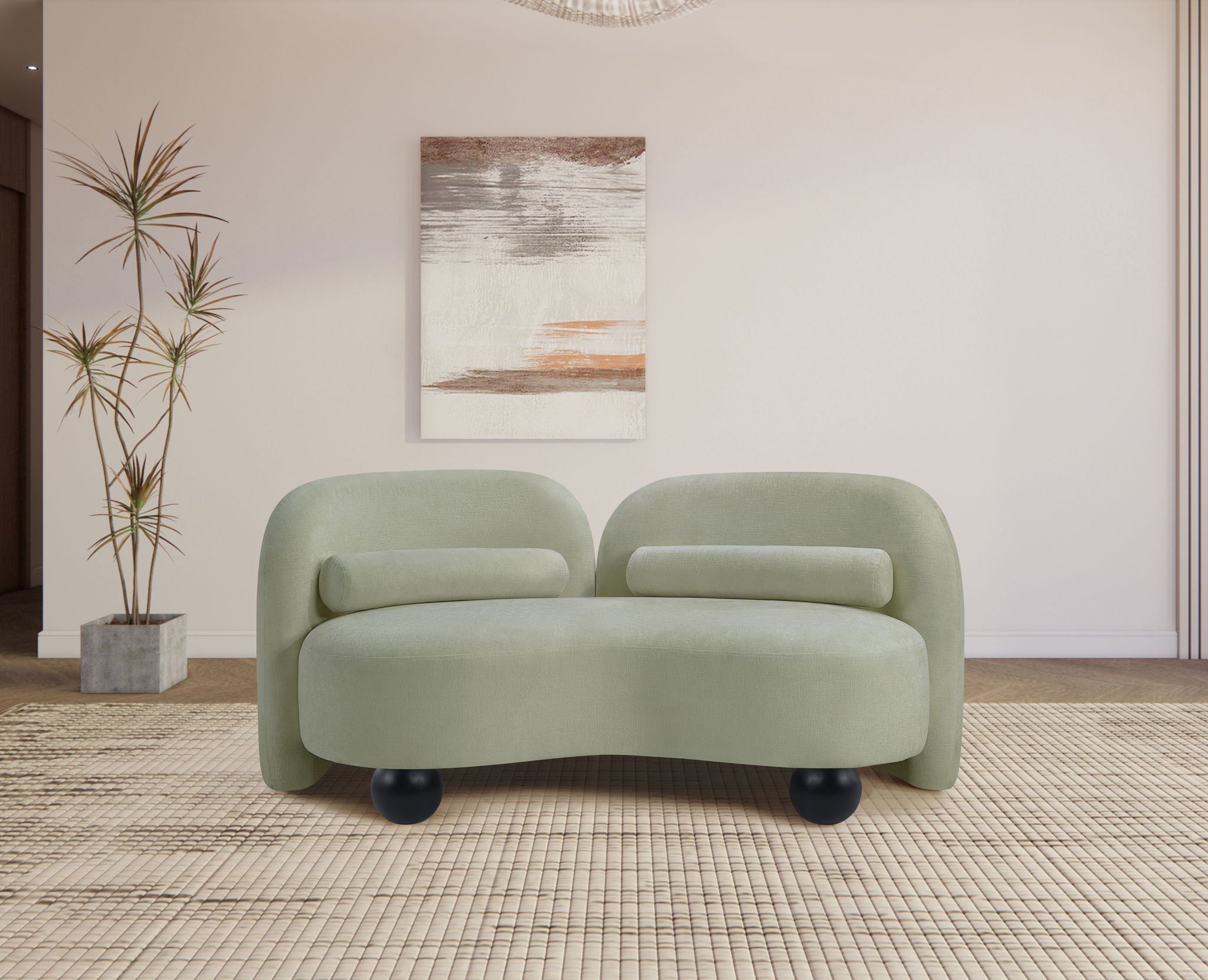 Daphne - Chenille Loveseat