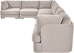 Hammond - Velvet Performance Fabric Upholstered 7 Piece Sectional
