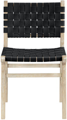 Entwine - Vegan Leather Upholstered Dining Chair - Painted Natural