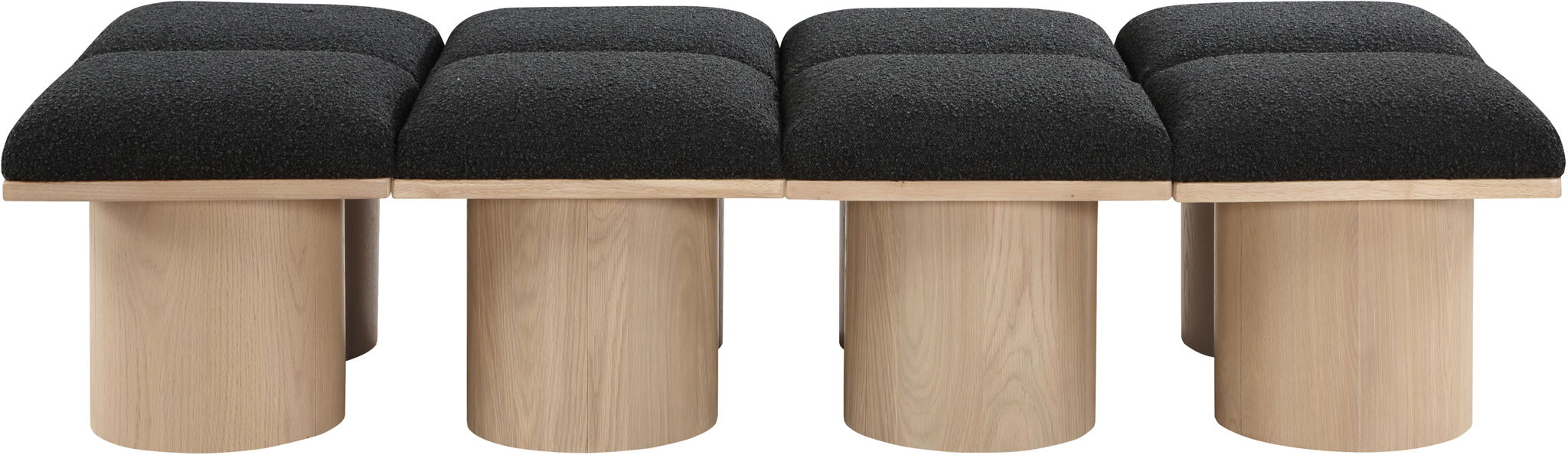 Pavilion - 8 Piece Modular Bench With Natural Base