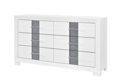 Optimus - 4 Piece Bedroom Set (Queen Bed, Dresser, Mirror, Nightstand) - White