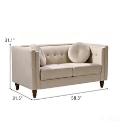 Chesterfield Loveseat 2 Seater Couch For Living Room