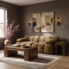 Orin - Velvet Performance Fabric Upholstered 2 Piece Modular Sofa