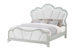 Aria - King Bed With LED - Silver