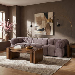 Orin - Velvet Performance Fabric Upholstered 3 Piece Modular Sofa