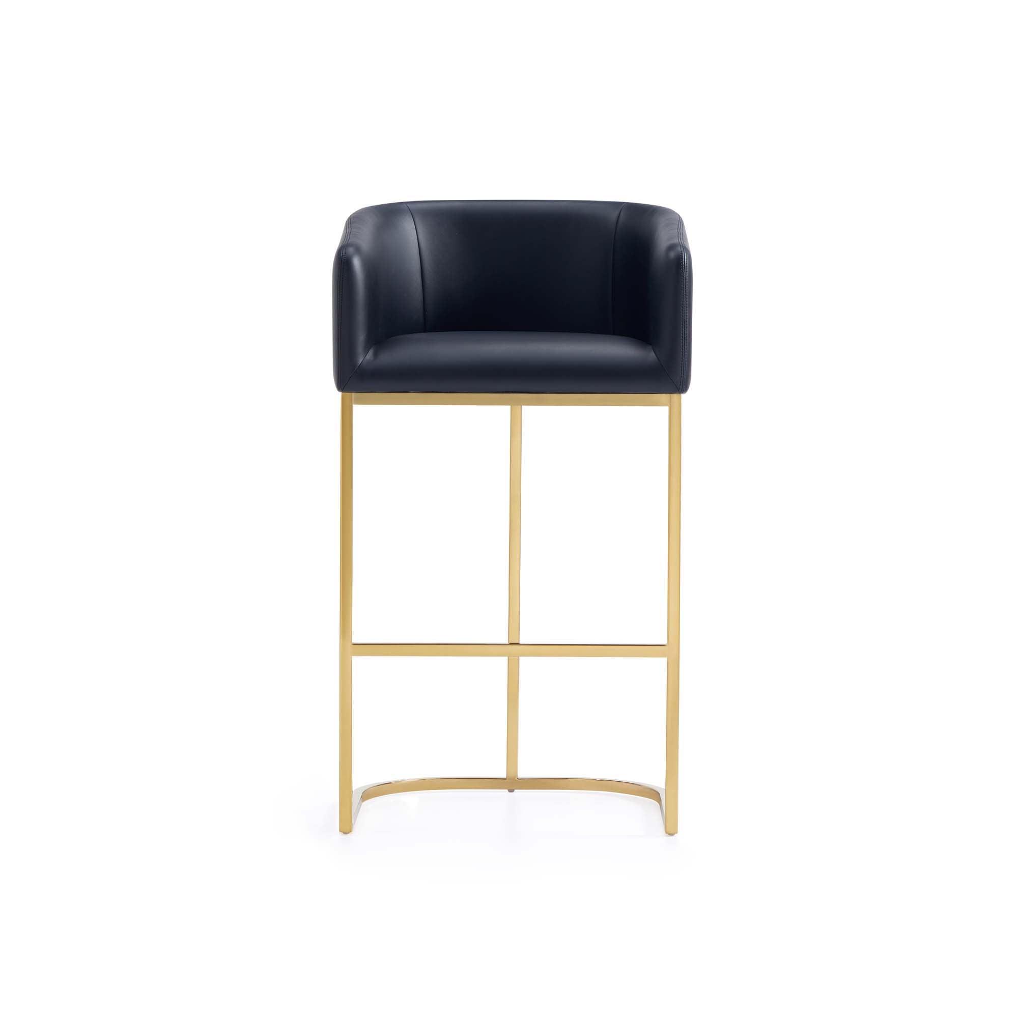 Mid-Century Modern Stool With Steel Base