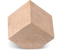 Block - Travertine Decorative Cube - Natural