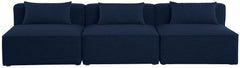 Cube - Linen Modular 3 Seat Armless Sofa