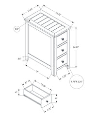 Accent End Table, Storage Drawer, Transitional Design