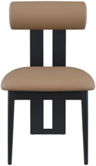 Dario - Faux Leather Dining Chair With Black Frame (Set of 2)