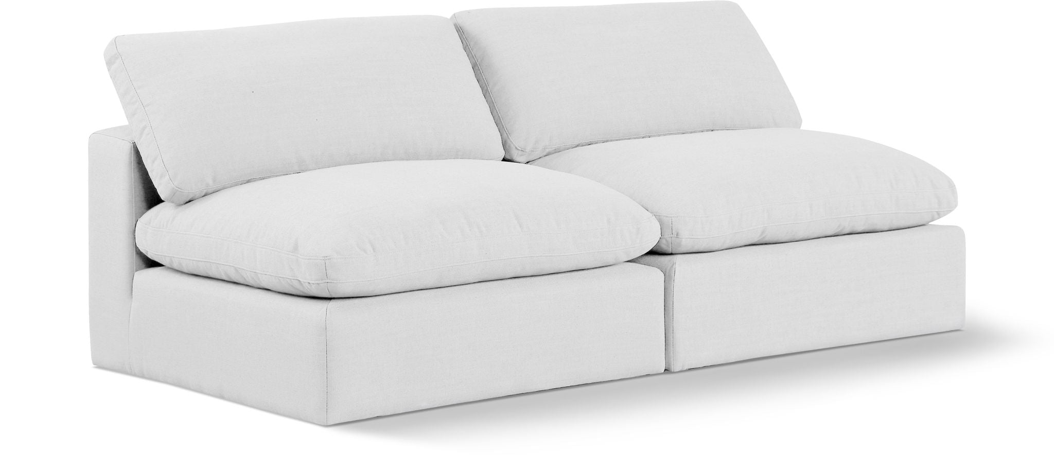 Comfy - Linen Modular Armless Sofa 2 Seats