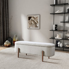 Sarna - Storage Bench - Ivory