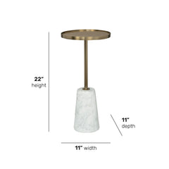 Hamilton - Accent Table - Gold / White