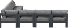 Nizuc - Outdoor Patio 7 Piece Modular Sectional With Gray Frame