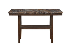 D4355 - 7 Piece Dining Room Set (Bar Table With 6 Bar Stools) - Dark Brown