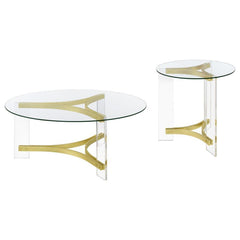 Janessa - Acrylic Coffee And End Table Set