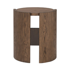 Lyra - End Table - Dark Brown / White