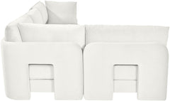 Hammond - Velvet Performance Fabric Upholstered 4 Piece Armless Sectional