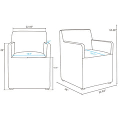 Anna - Square Armchair