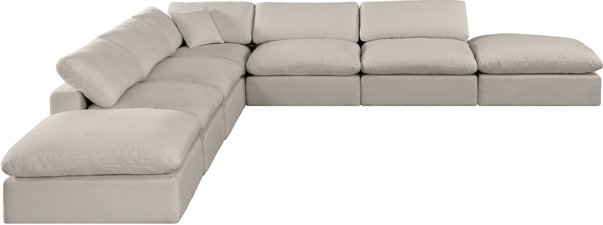 Comfy - 7 Piece Linen Modular Corner Sectional