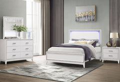 Lily - 4 Piece Queen Bedroom Set (Bed, Dresser, Mirror, Nightstand) - White