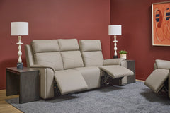 Vernon - Power Reclining Sofa With Console, Power Headrest, Lumbar, Heat & Massage